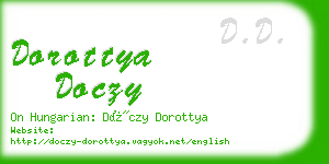 dorottya doczy business card